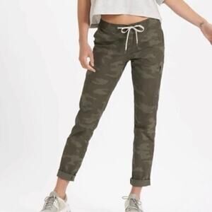Vuori Women’s Size M Ripstop Pants Oregano Camo Green Pockets Organic Cotton